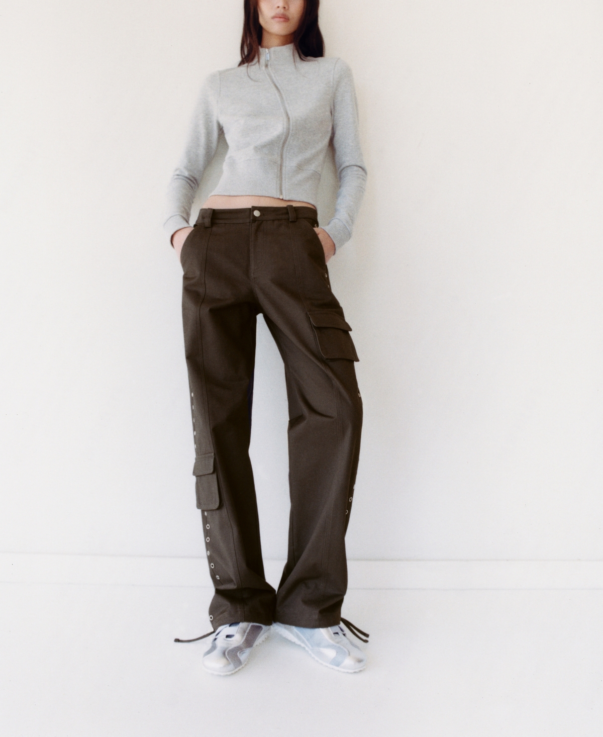 Mango Women's Studded Parachute Pants