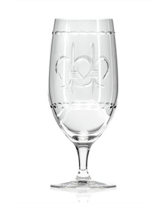 Fleur De Lis Iced Tea Glass 16oz - Set of 4 Glasses
