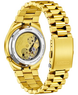 Men's Automatic Tsuyosa Gold-Tone Stainless Steel Bracelet Watch 40mm