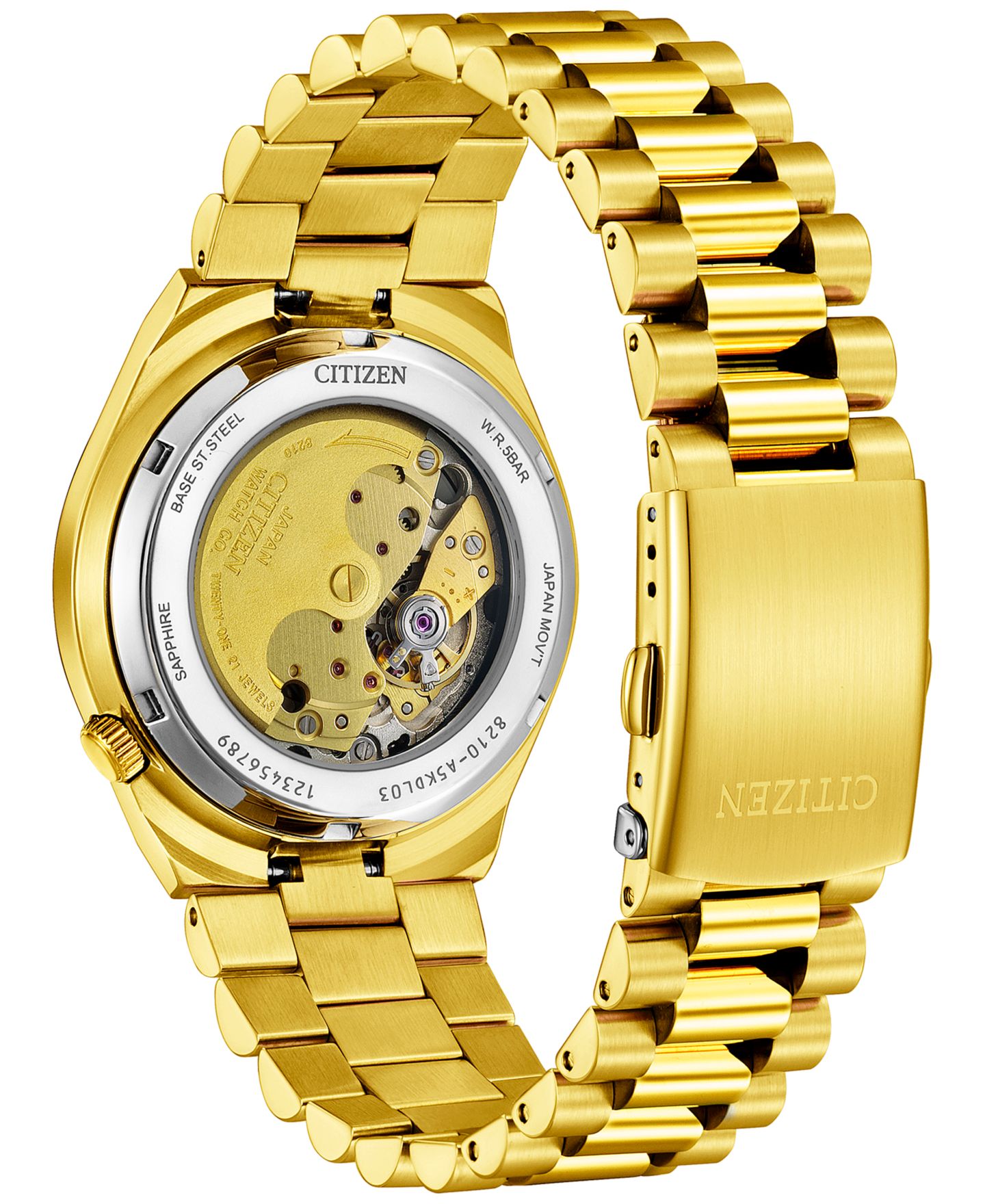 Мужские часы Citizen Automatic Tsuyosa Gold-Tone Stainless Steel Bracelet Watch 40mm — фото 3
