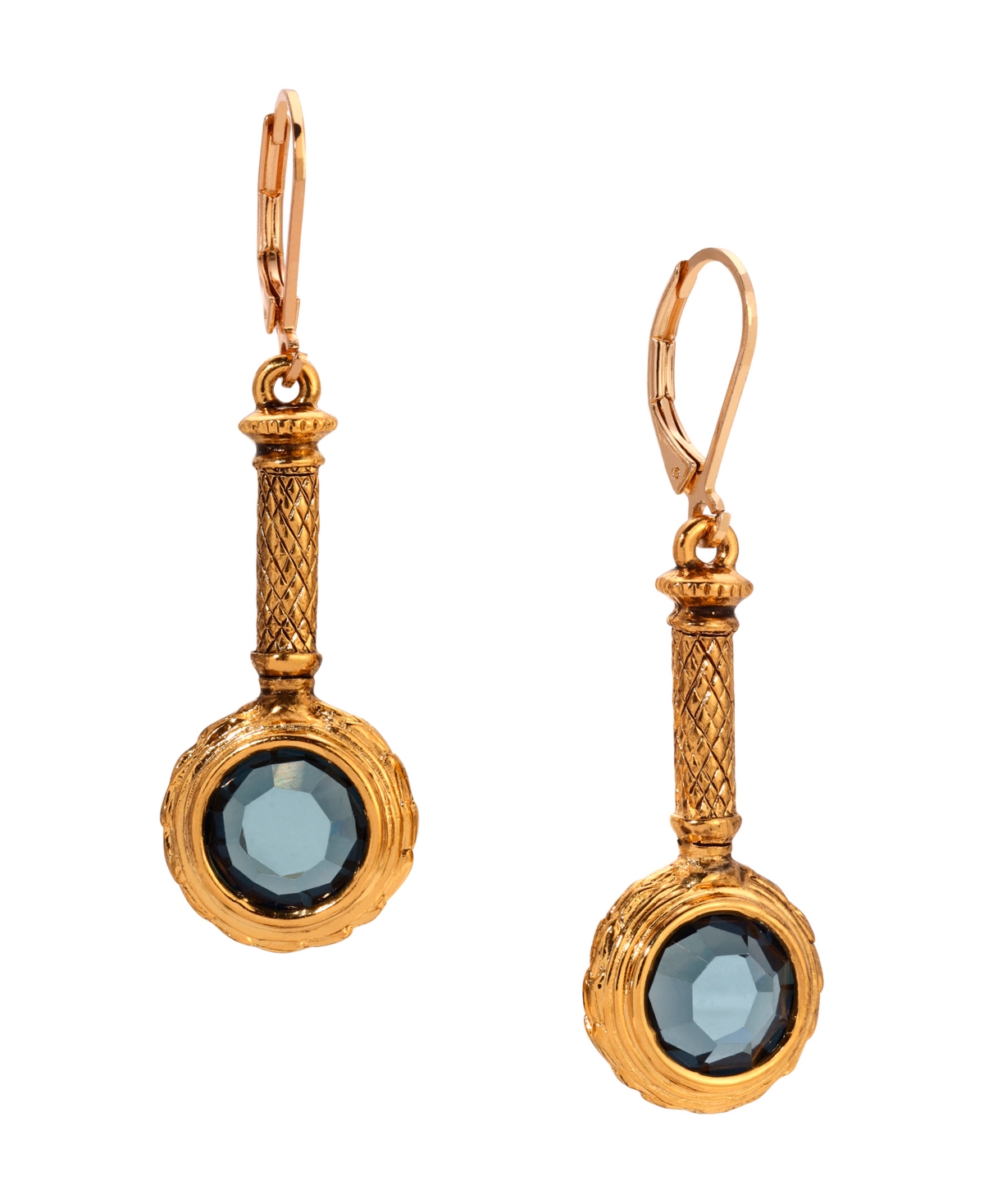 2028 CRYSTAL MAGNIFIER SHAPE EARRINGS 