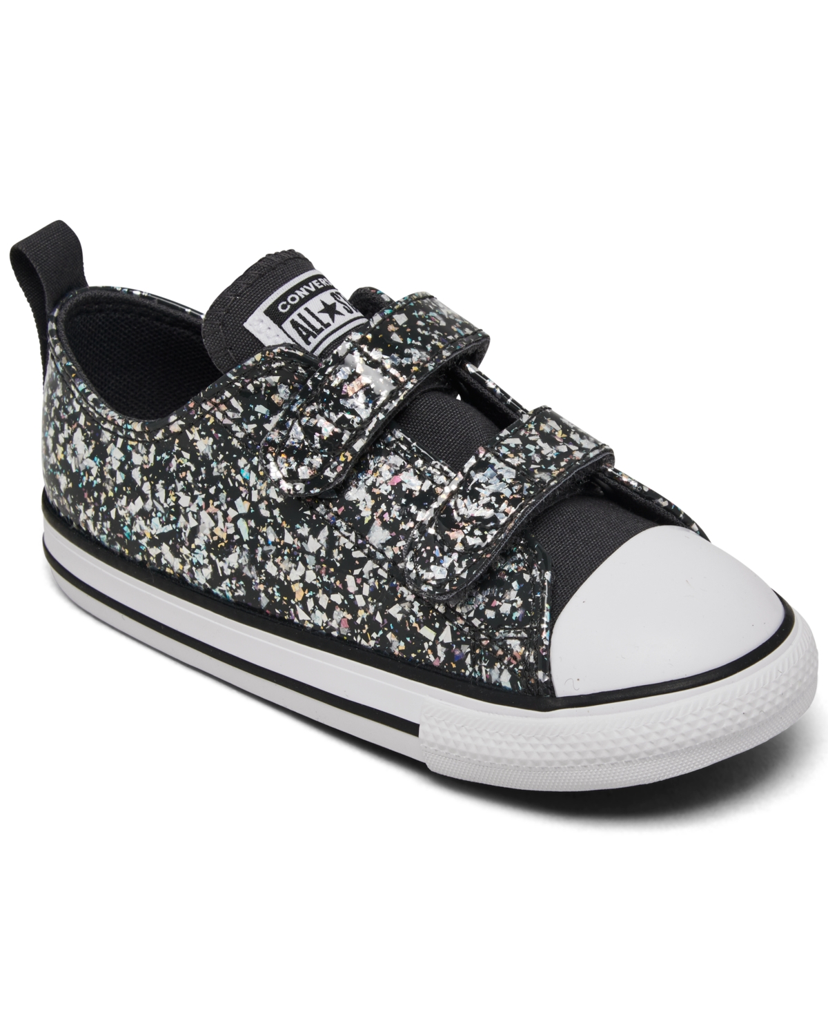 Converse Babies Toddler Girls Chuck Taylor All Star Glitter Easy on Casual Sneakers From Finish Line In Dark Matter ModeSens