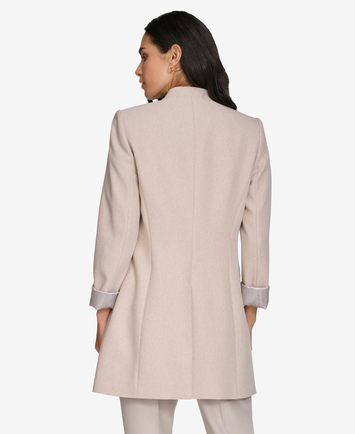 Calvin Klein Women's 3/4-Sleeve Open-Front Jacket -cream