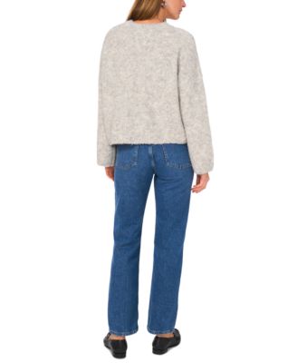 Women's Wide Crewneck Flared-Sleeve Sweater