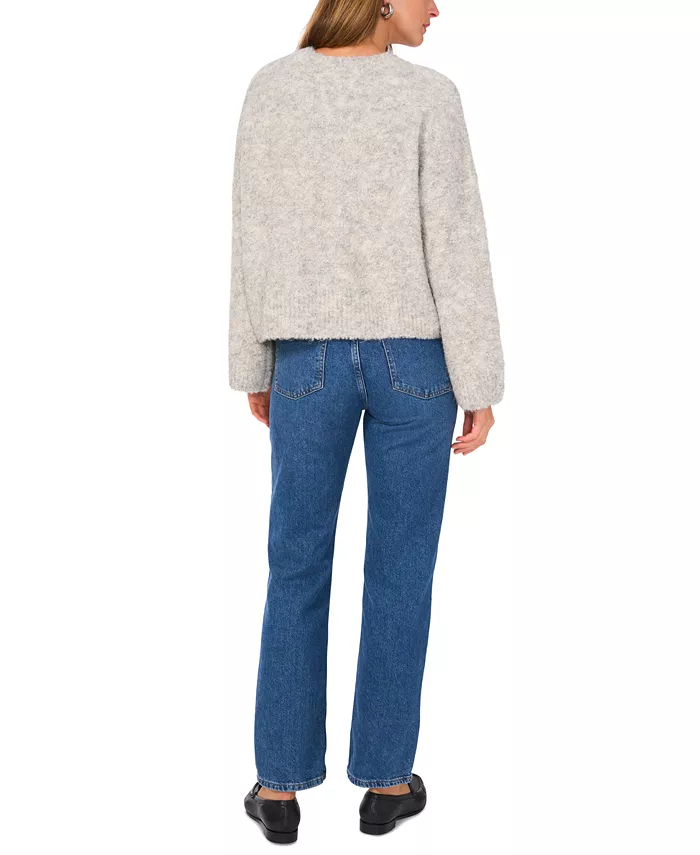 Women's Wide Crewneck Flared-Sleeve Sweater - thumbnail 8