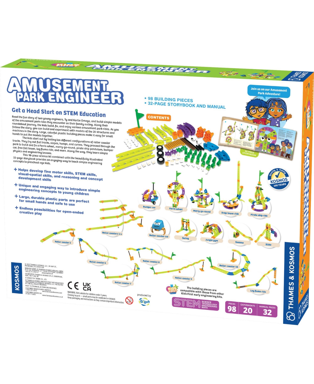 Thames & Kosmos Kids First: Amusement Park Engineer Kit In Multi