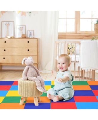 58 Inch Toddler Foam Play Mat Baby Folding Activity Floor Mat