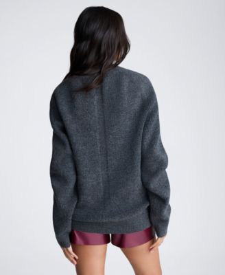 Kenneth Cole Womens Faux Leather Button Front Cropped Shirt Faux-Leather Fly-Front Shorts - Oversized Crewneck Sweater 11390₽