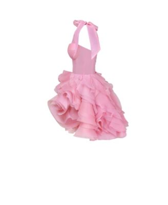 Women's Danceable Mini With Ruched Flower Appliques