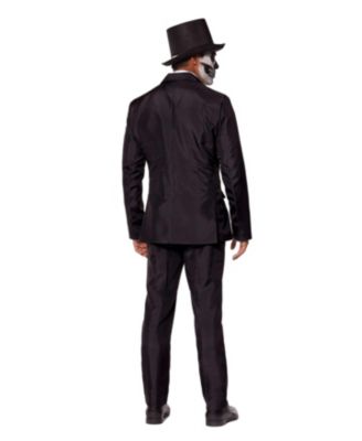 Men's Halloween Costume - Skeleton Grunge Black