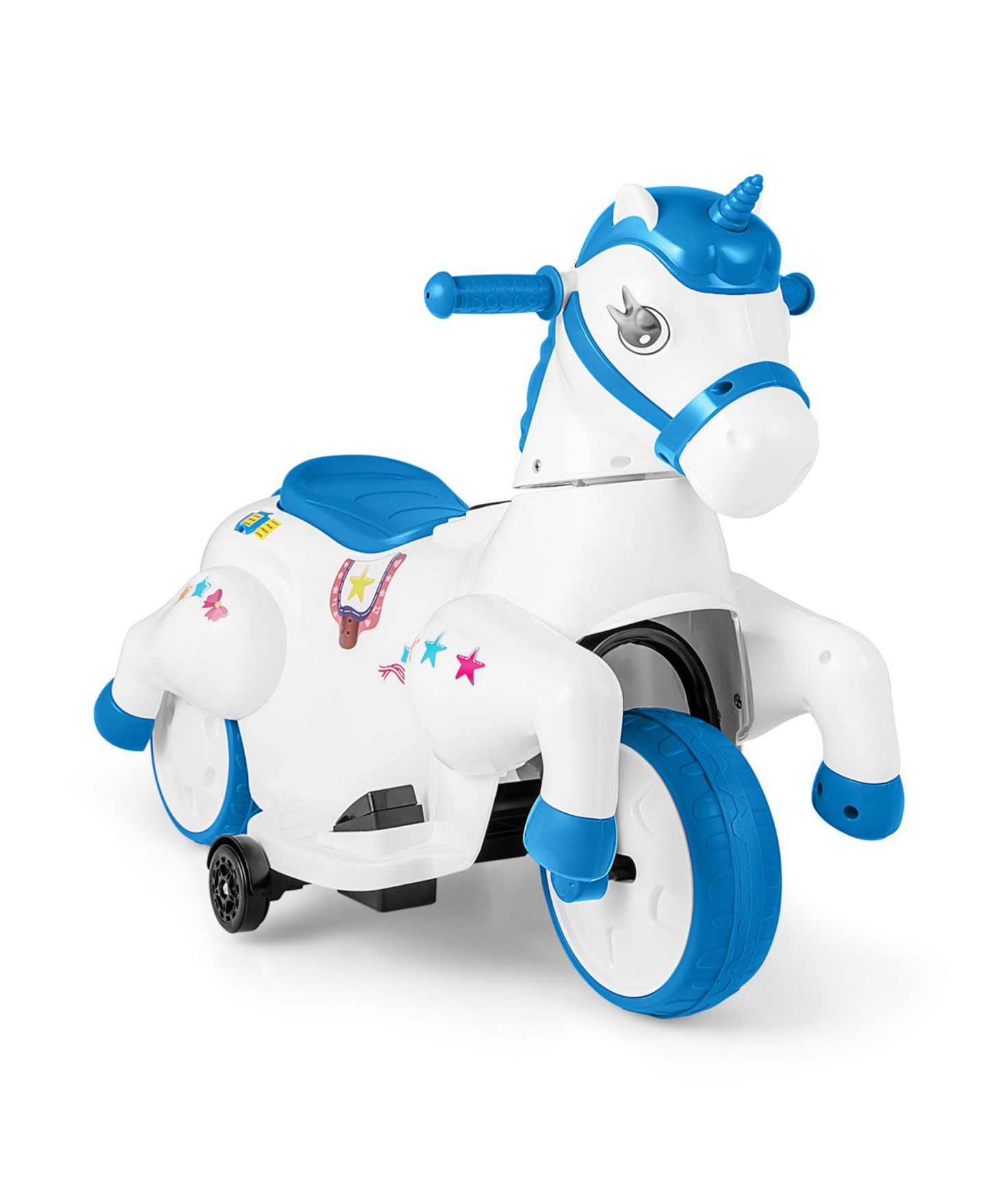 Детская игрушка HONGGE 12V Unicorn 2-in-1 Rocking & Riding Ride-On Toy, Ages 3+ — фото 1