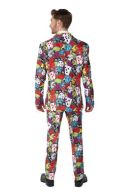 Men's Suit - NYE Fireworks Outfit Slim Fit - Black - Yellow