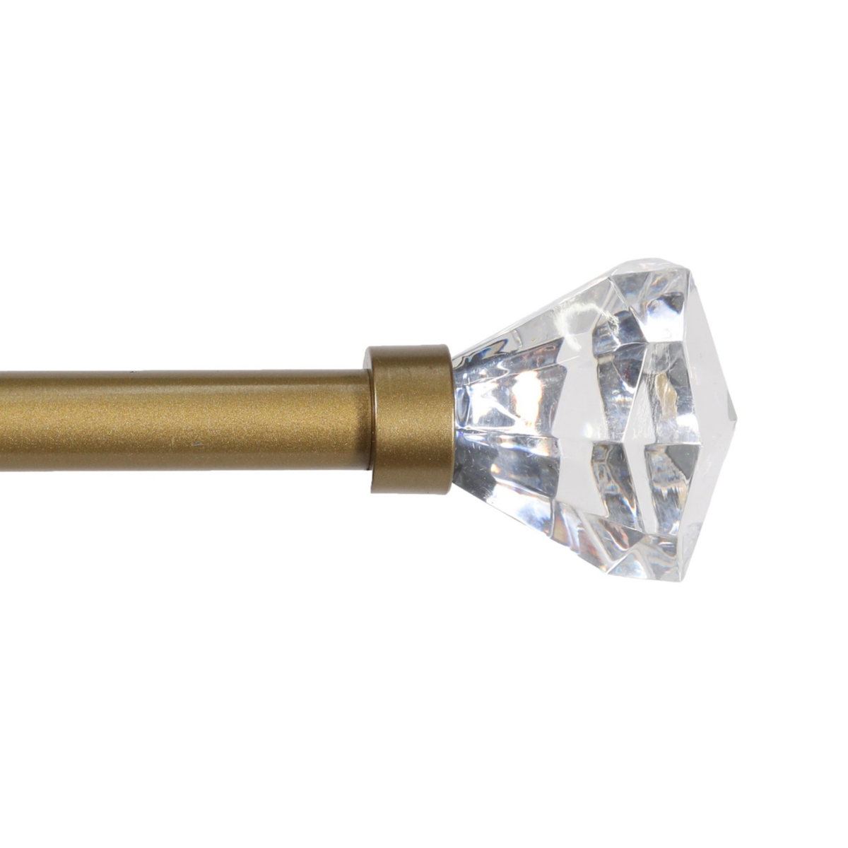Fast Fit Easy Install Nadia 5/8" Decorative Window Curtain Rod - Burnished brass