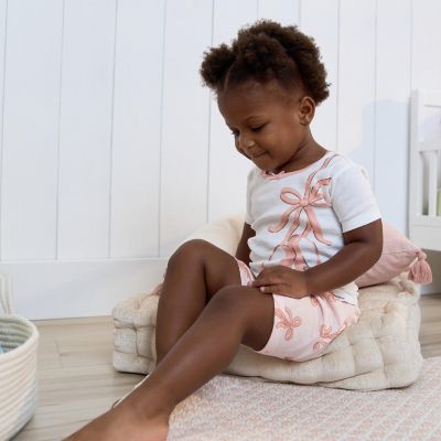 Toddler Girls Short Pajamas Set, 4 Piece