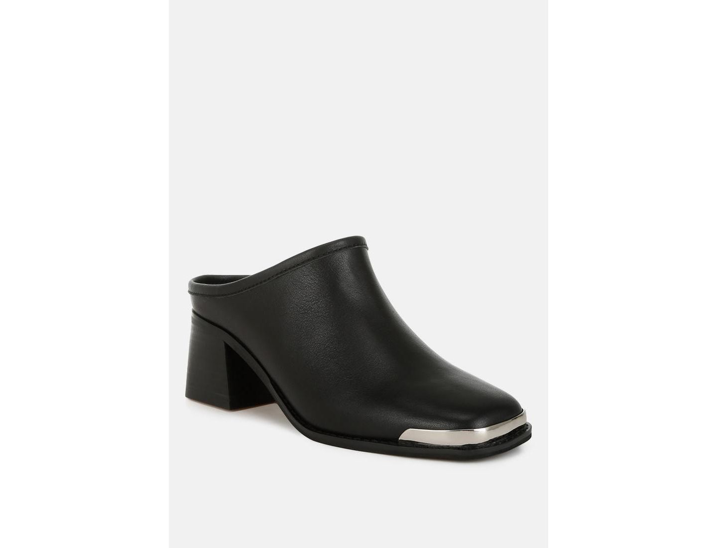 Женские сабо Rag & Co Bottani Genuine Leather Slip-On, цвет: Чёрный — фото 2