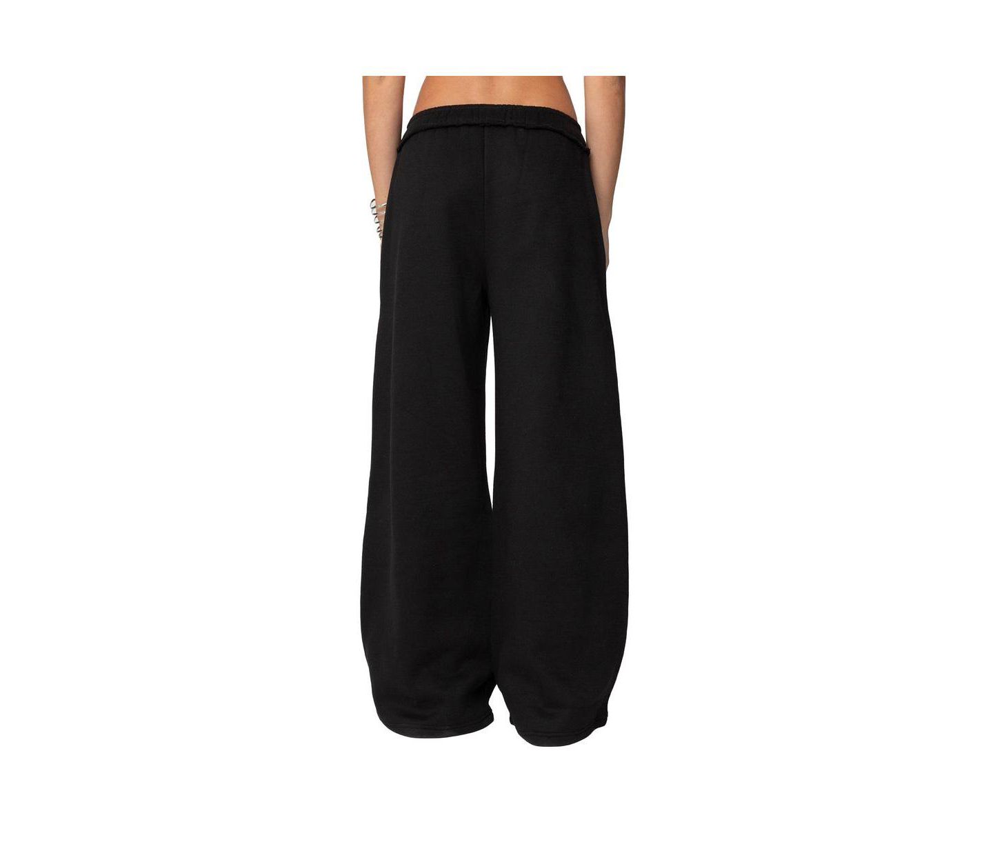 Женские брюки Edikted Kori Oversized Sweatpants, цвет: Чёрный — фото 2