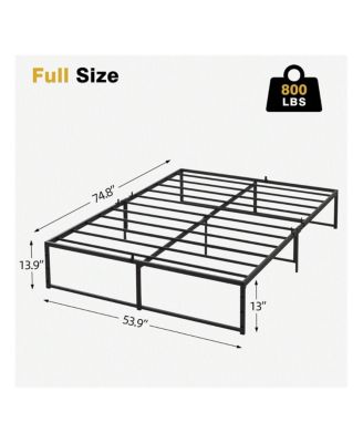 Twin/Full/Queen Size Metal Bed Frame, Platform Bed Frame 13 Inch With 3 In 1 Steel Support, Heavy Duty Metal Platform Bed Frame No Box Spring Needed Mattress Foundation Easy To Assemble
