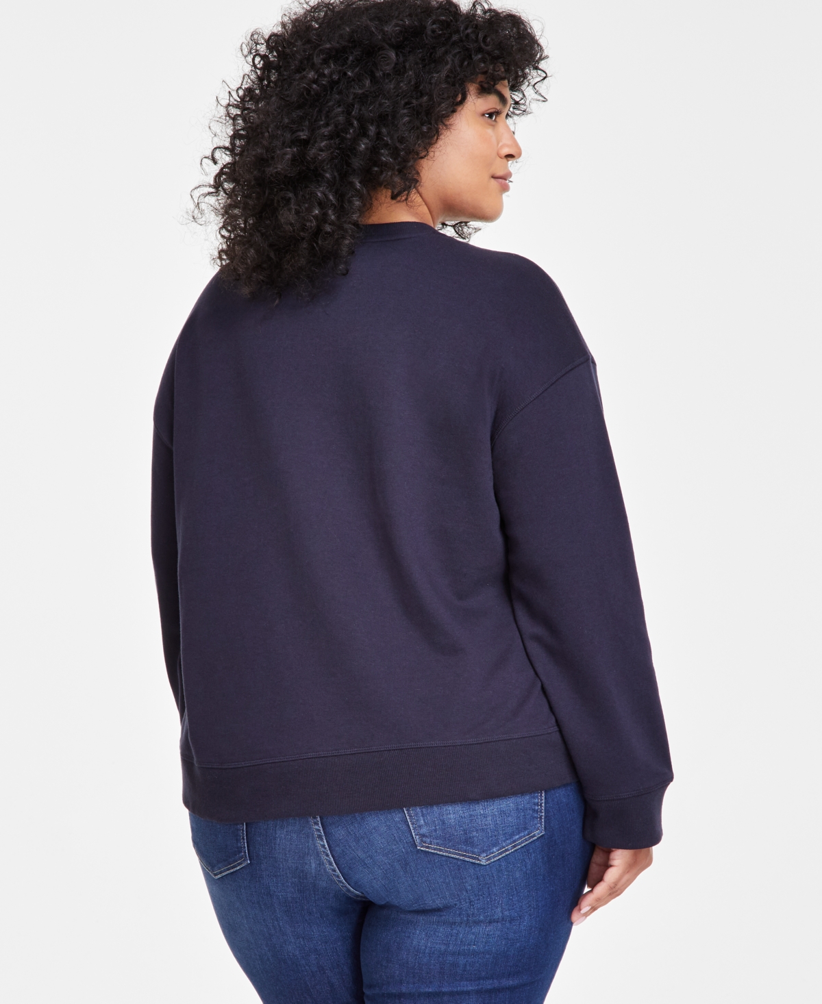 Tommy Hilfiger Plus Size Chenille Heart Sweatshirt, Exclusively at Macy's