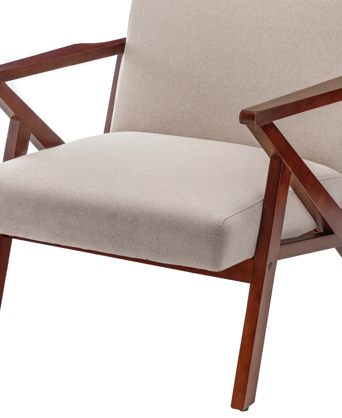 Convenience Concepts 28.5" Cliff Accent Lounge Armchair With Ottoman In Sandy Beige