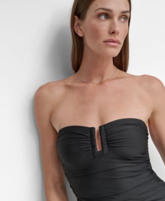 Women's U Wire Shirred One-Piece Swimsuit