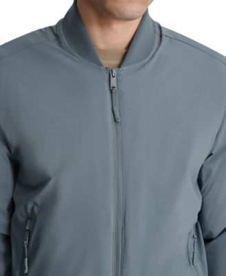 Men's Stretch Zip-Front Zip-Pocket Bomber Jacket