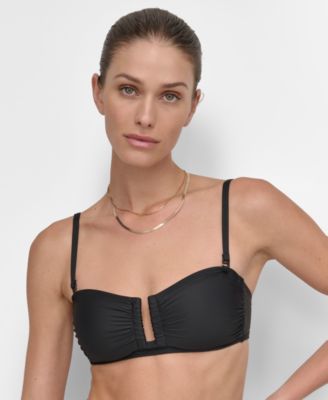 Women's Shirred U-Wire Bandeau Bikini Top