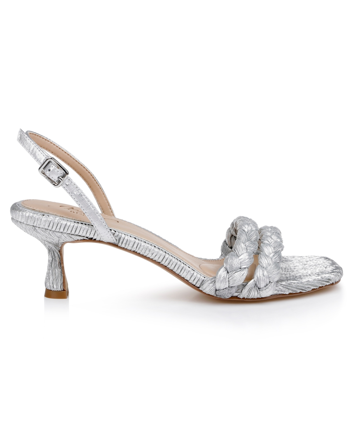 Jewel Badgley Mischka Women's Sharon Square Toe Dress Sandals In Silver