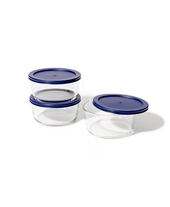 6-Piece 4 Cup Round Food Storage and Meal Prep Container Set