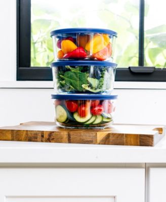 6-Piece 4 Cup Round Food Storage and Meal Prep Container Set