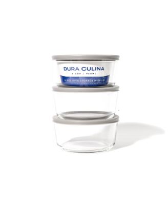 6-Piece 4 Cup Round Food Storage and Meal Prep Container Set