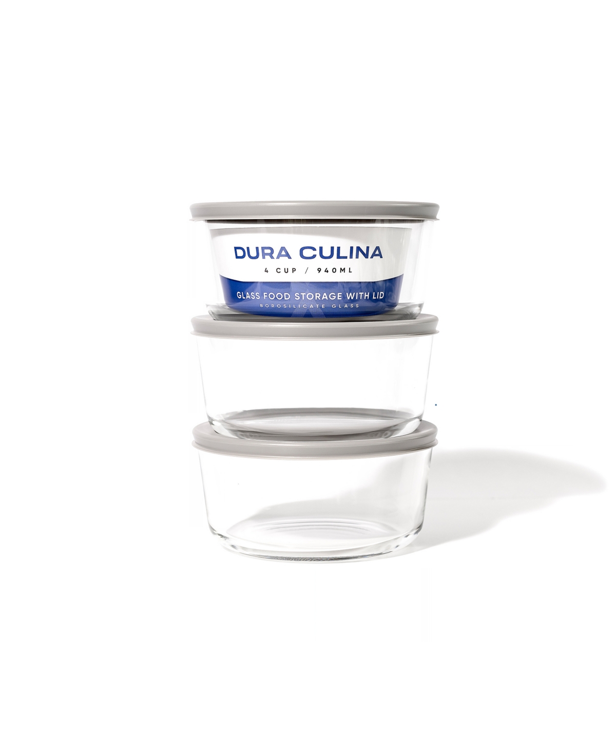 Dura Living 6-Piece 4 Cup Round Food Storage and Meal Prep Container Set