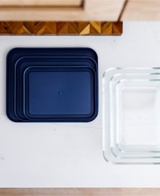 12-Piece Rectangular Nesting Food Storage and Meal Prep Container Set