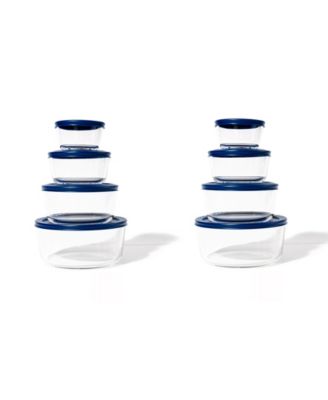 16-Piece Round Nesting Food Storage and Meal Prep Container Set