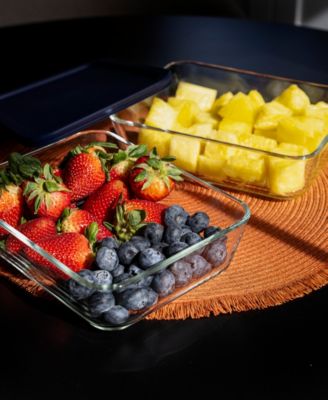 8-Piece 6.5 Cup Rectangular Food Storage and Meal Prep Container Set