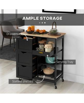 Kitchen Cart and Storage Cabinet for Space-Saving Organization and Convenient Kitchen Access