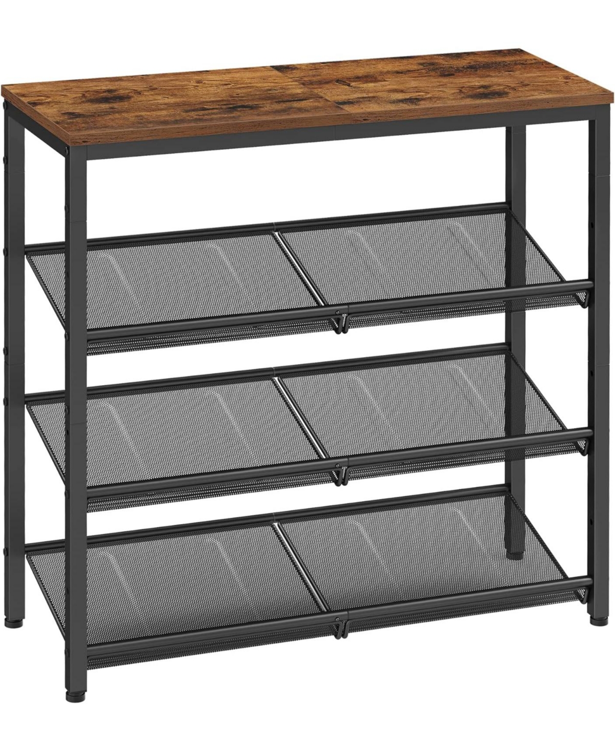 4-Tier Shoe Rack for Entryway - Oxford