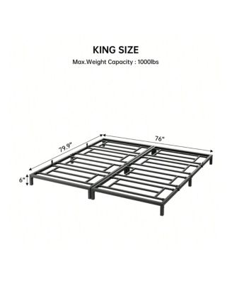 8 Inch Bed Frame, No Box Spring Needed, Heavy Duty Metal Platform Bed Frame For Bedroom, Easy Assembly, Noise Free - Queen