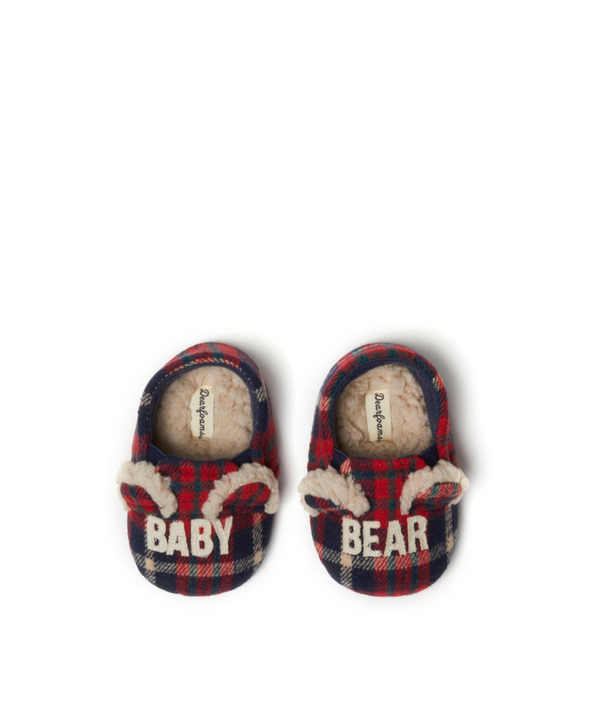 Dearfoams Baby Baby Bear Plaid Closed Back Slipper