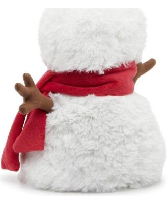 Microwavable French Lavender Scented Plush Red Scarf Snowman