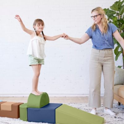 SoftZone Crawl and Climb Playtime Playset, Earthtone, 6-Piece