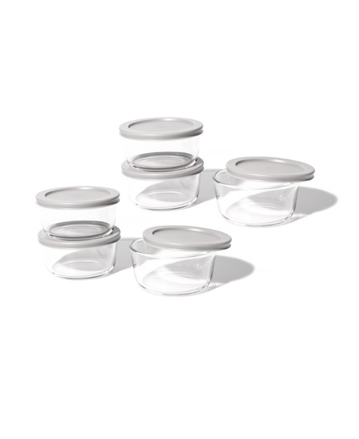 Dura Living 12-piece 2 Cup Round Food Storage And Meal Prep Container Set In Gray