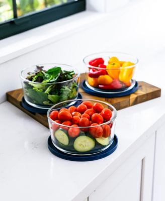 12-Piece 4 Cup Round Food Storage and Meal Prep Container Set