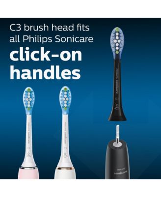 Philips Premium Plaque Control replacement toothbrush heads Black 2-pk