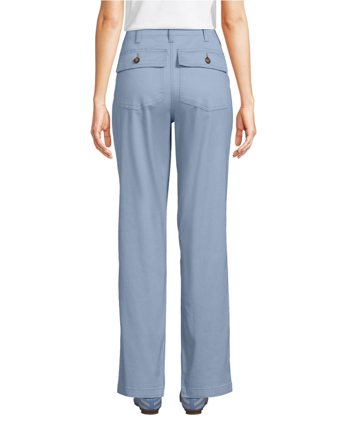 Lands' End Women's Tall High Rise Chino Utility Straight Leg Pants