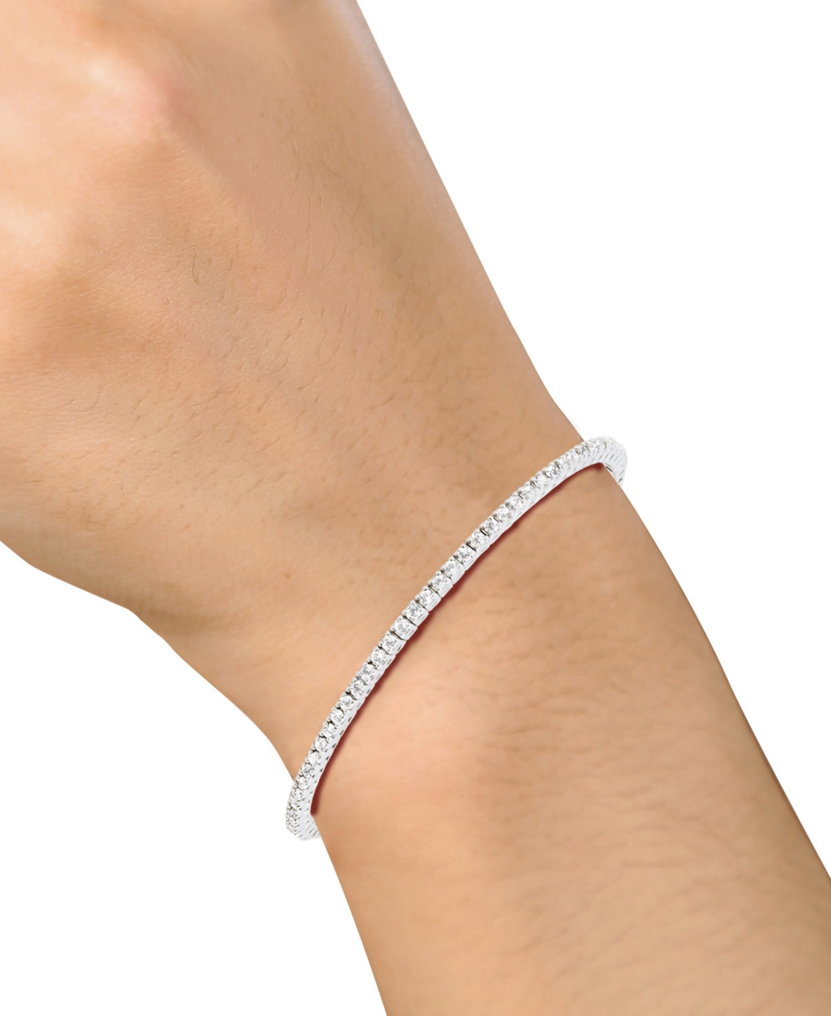 Macy's Diamond Bangle Bracelet (1/2 Ct. T.w.) In 10k White Gold In White Gold