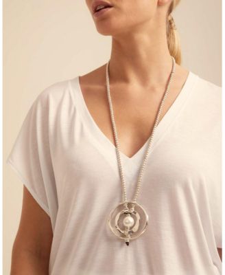 UNOde 50 Sterling Silver Mother of Pearl Pendant Necklace