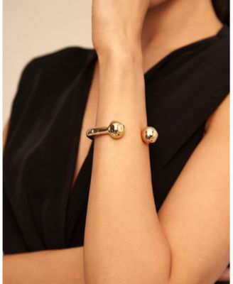 Sterling Silver and 18k Gold Zen Metal Bracelet