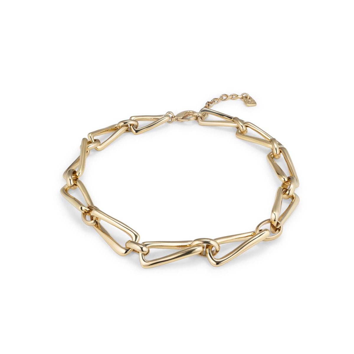 Unode50 Metal Alloy Square Links Necklace In Gold