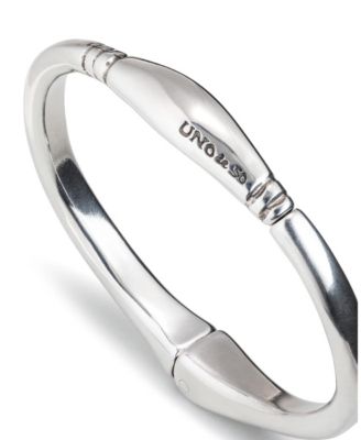 UNOde50 Sterling Silver Double Tube Indentation Bracelet Macy's