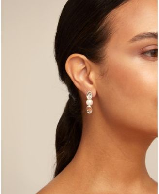 Metal Alloy Oval Link Earrings